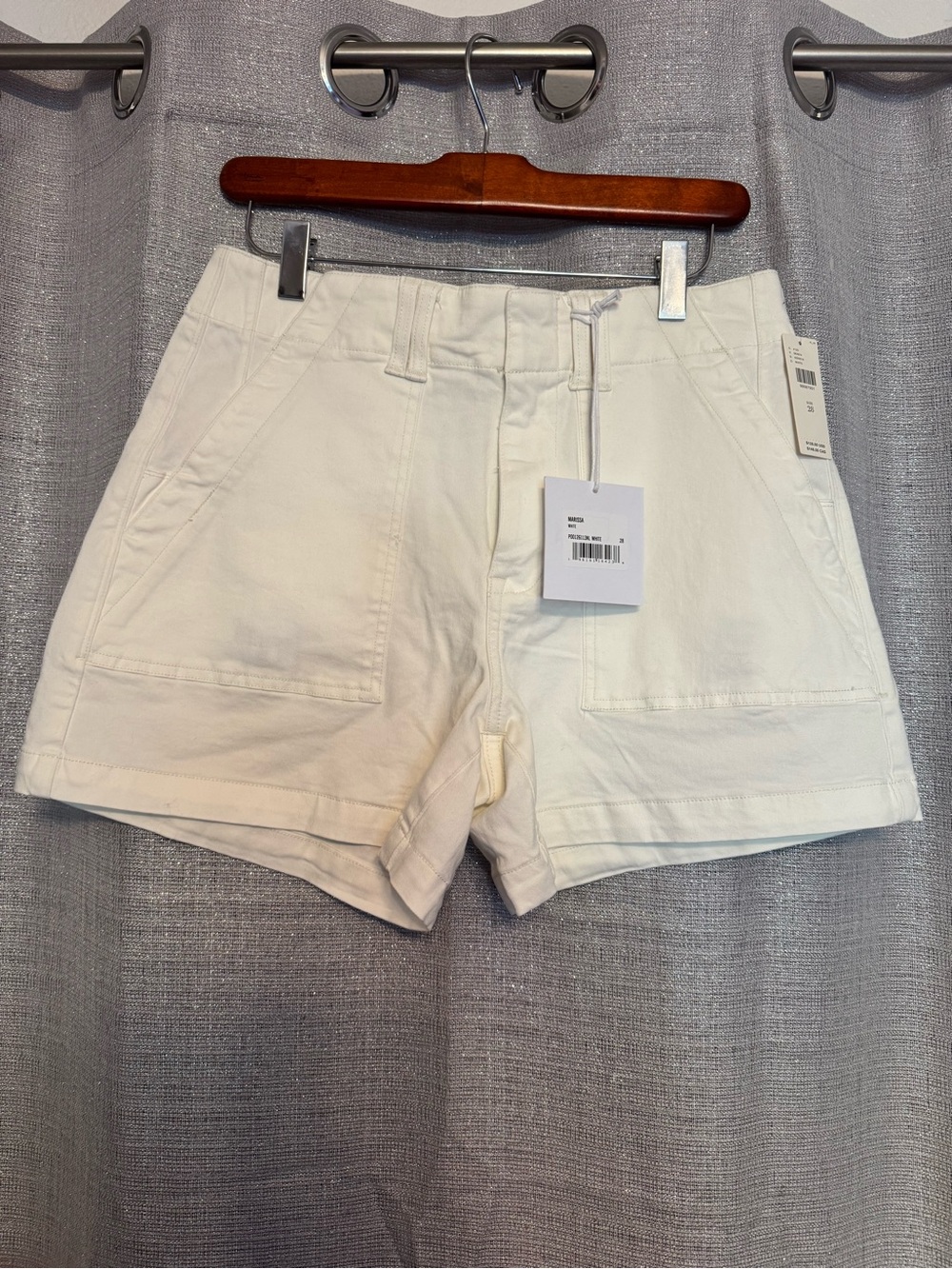 NWT Pistola Anthropologie Women's White Cotton Shorts